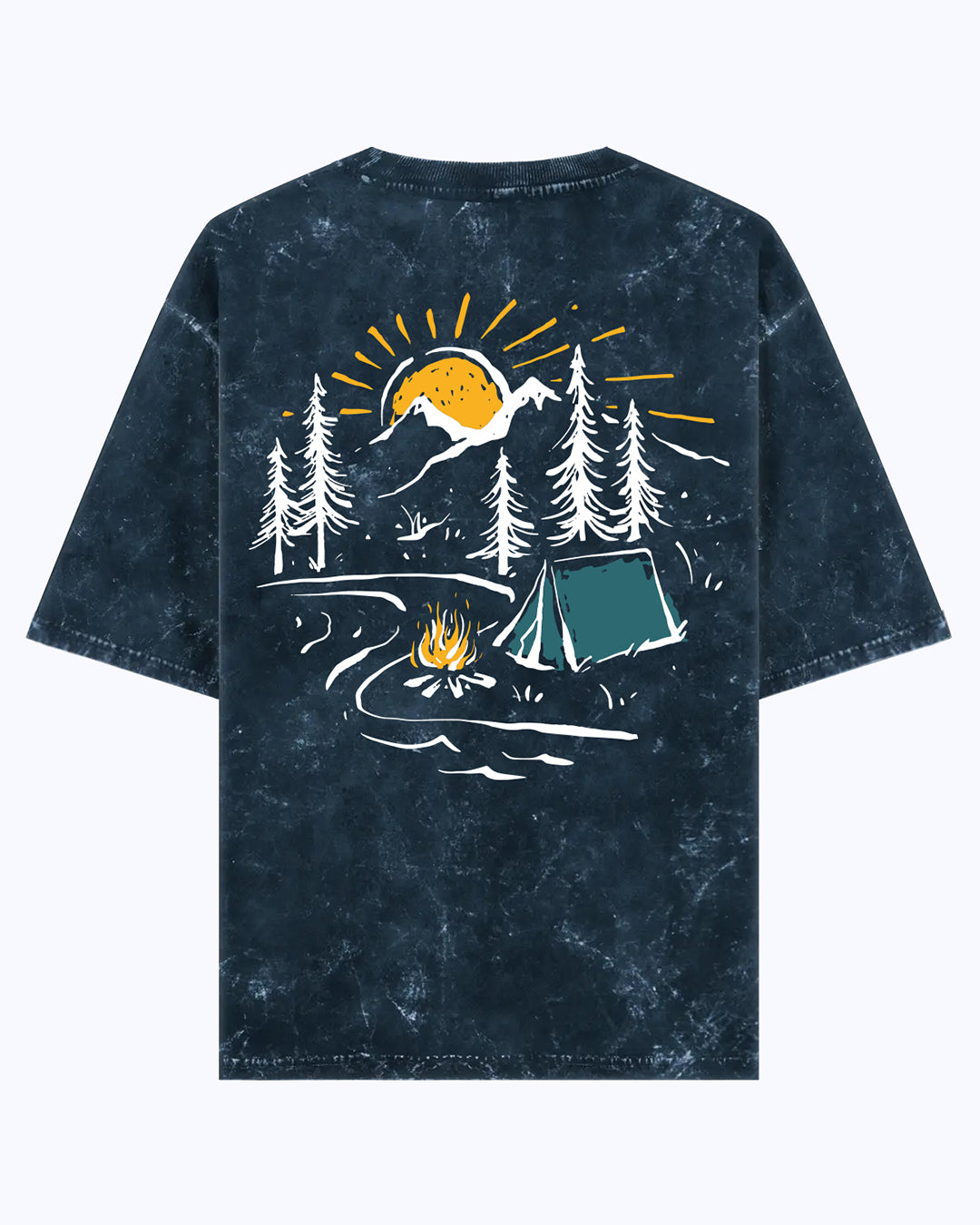 Camping Navy Blue - Acid Wash Oversize