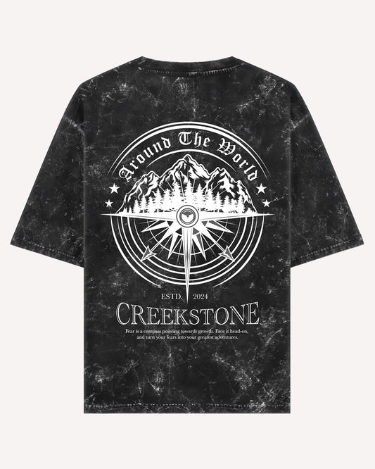 Around The World - Black Acid Wash